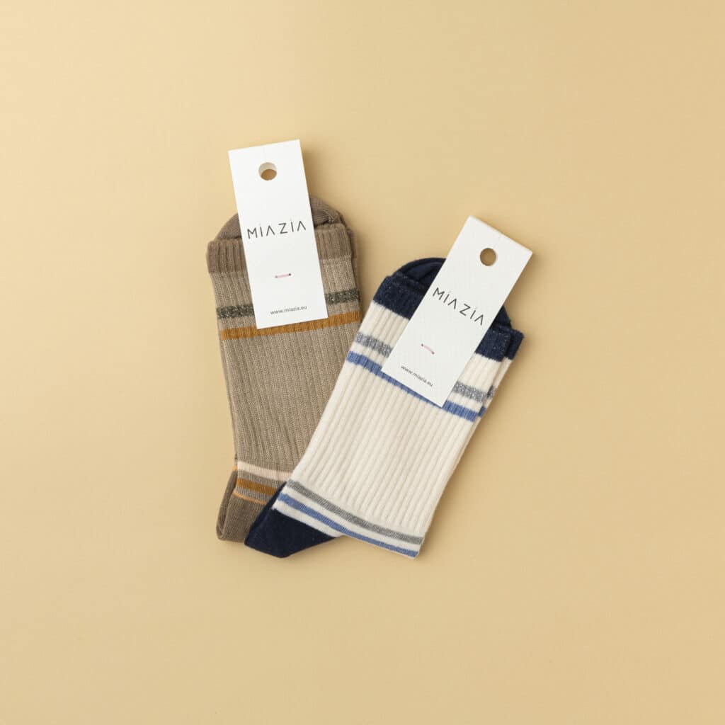 2 Paires Chaussettes Protège-pieds Bronzini – Fille, Taille 31/35, Blanches, Neuves