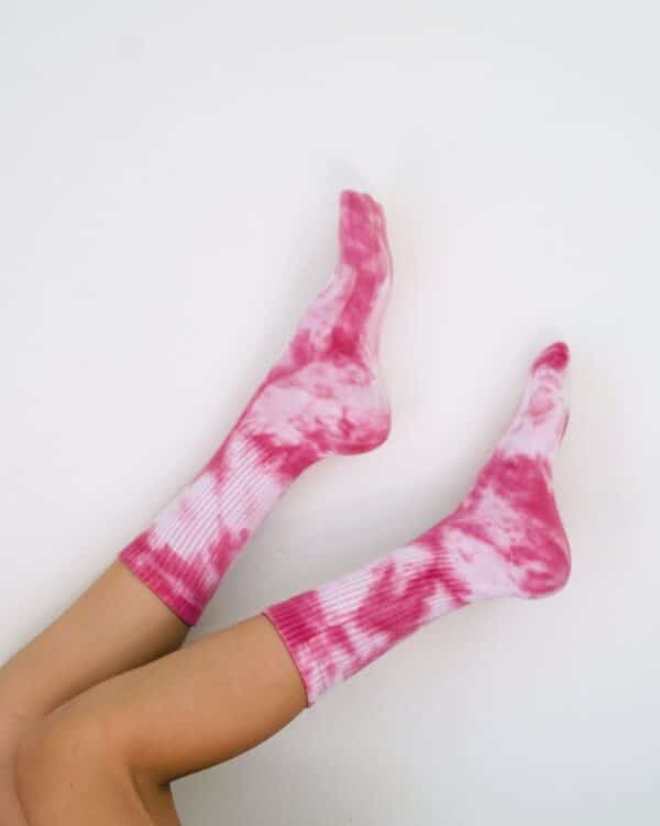 tye &amp; dye pink sock