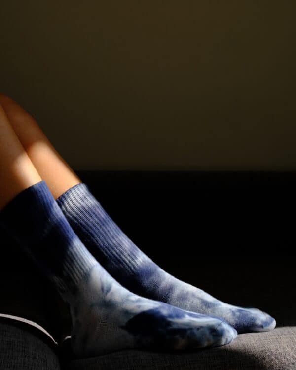 Tye &amp; Dye blue socks