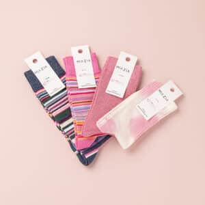 COLLAB socks BIG X MIA ZIA GIRL striped