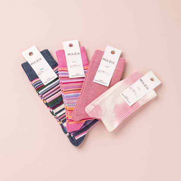 Chaussettes COLLAB BIG X MIA ZIA GIRL rayée