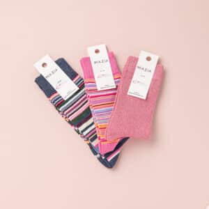 COLLAB Socks BIG X MIA ZIA - PINK