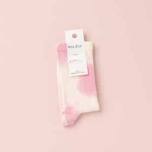 COLLAB Socks BIG X MIA ZIA TYE &amp; DYE - PINK