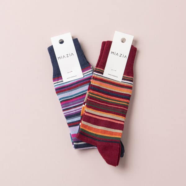 Pack de 2 paires de chaussettes Nea - Bleu & Bordeaux