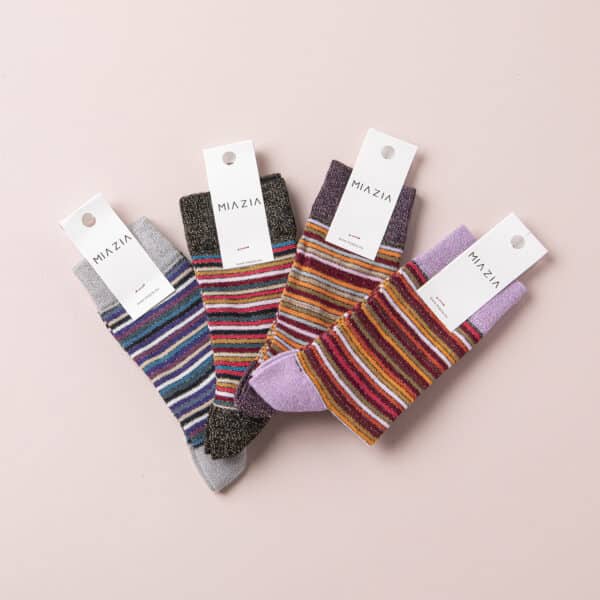 Pack de 4 paires chaussettes - Shiny pour femme