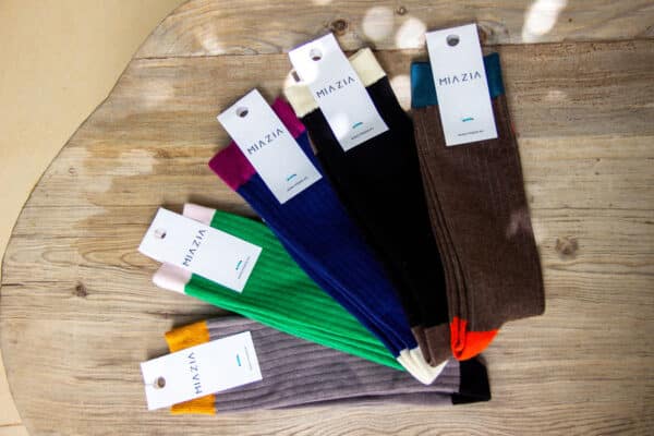 Pack de 2 paires de chaussettes LUI UNI taupe & beige – Image 3