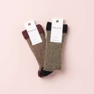 Pack de 2 paires de chaussettes - SAM LUREX  noir & brun