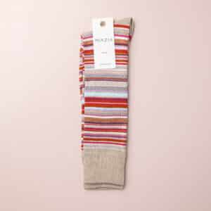 longue chaussette beige